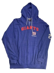 Felpa con cappuccio NFL New York Giants 3XLT uomo blu alta giacca full zip - Foto 1 di 7