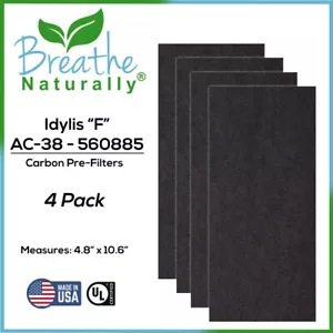 2, 4 or 6 Pack Idylis "F" AC-38 Replacement Carbon Pre-filters - Picture 1 of 9