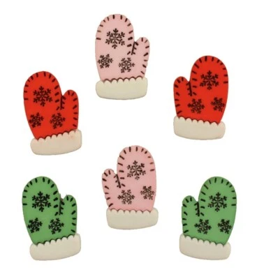 Mitten Medley 4712 - Buttons Galore - Christmas Embellishments - Craft Sew Scrap - Image 1 of 2