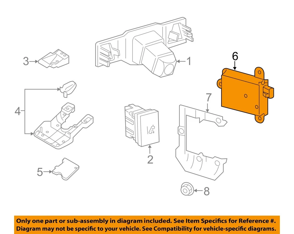 Монитор задних слепых зон TOYOTA 8816206042 помощь при смене полосы движения 2015-17 CAMRY от оригинального производителя - Изображение 1 из 2