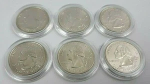 6 State Quarters Incased in a US Mint Capsule Uncirculated. 5- 2003P, One 2003D - Picture 1 of 12