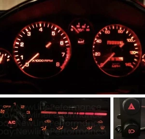 Red Cluster + Climate Control + Switch LED Bulb kit For Mazda Miata 1990-1997 - Picture 1 of 1