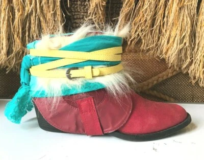 Vaquero vaquero occidental de cuero sintético rojo Rampage Walden para mujer talla 7,5 M Foto 1 de 4