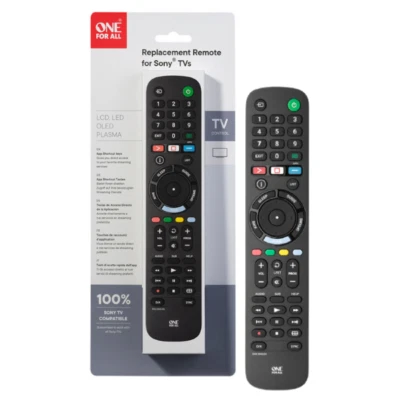 ONE FOR ALL SONY TV REPLACEMENT REMOTE CONTROL 4K READY OLED PLASMA - URC4912  - Image 1 of 4