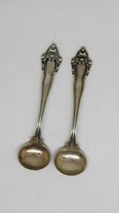 A SET OF 2 REED & BARTON LA SPLENDIDE STERLING MASTER SALT SPOONS 3 1/2" b5 - Picture 1 of 4