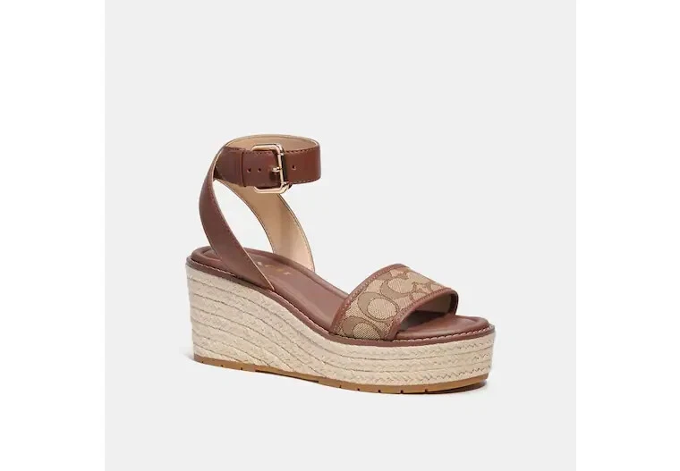 Coach Korey Espadrille In Signature Jacquard Size 9.5