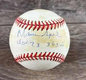 Warren Spahn Signed Official Rawlings NL Baseball Autograph HOF 73 363 W PSA - Picture 1 of 7