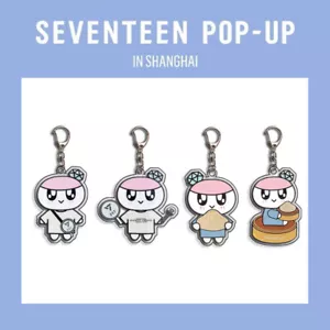 Kpop SEVENTEEN POP-UP IN SHANGHAI Cartoon Cute Acrylic Keychain Keyring SVT - Picture 1 of 7
