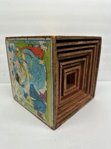 Antique nesting boxes early 1900’s 9 total Childrens Stories lithograph wooden - Picture 1 of 8