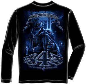 New FIREFIGHTER 343  LONG SLEEVE T SHIRT  In MEMORY Of OuR FALLLEN BROTHERS 9 11 - Bild 1 von 1