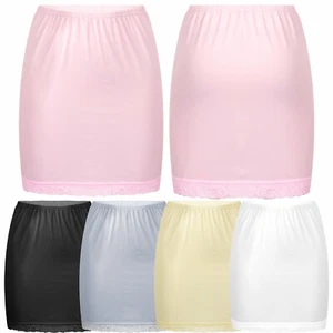 Damen Pendler Büro hochtaillierter Petticoat halber Slip Rock A Line Unterrock 16 Zoll - Bild 1 von 51