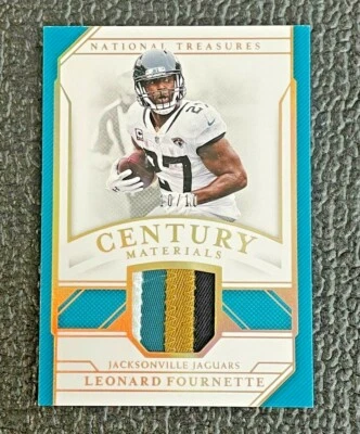 🔥1/1! LEONARD FOURNETTE 2018 NT CENTURY MATERIAL 4 COLOR GAME USED JRSY 10/10🔥 - Image 1 of 2