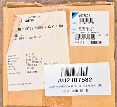 DAIKIN 4015809 AIR CONDITIONER OUTDOOR DC FAN MOTOR GENUINE NEW — 第 1/4 张图片