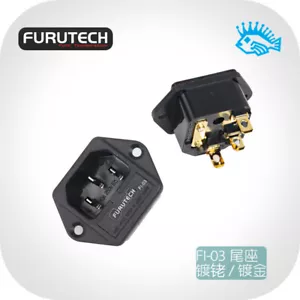 FURUTECHE FI-03 R chapado en rodio G versión chapada en oro, toma de corriente fiebre - Imagen 1 de 7
