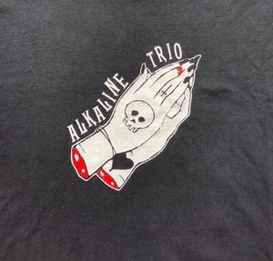 Vtg Y2K Alkaline Trio T Shirt Praying Hands Emo Punk Rock Concert Skull Small - Picture 1 of 4
