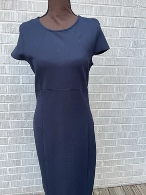 Felicity & Coco NWT Seamed Pencil Dress Black Exposed Gold Zip Size XL - Image 1 of 4