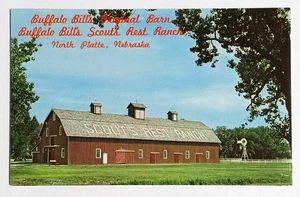 Cartolina Buffalo Bills Barn Scouts Rest Ranch Farm Mulino a vento Nebraska NE 1965 NON VIAGGIATA - Foto 1 di 2