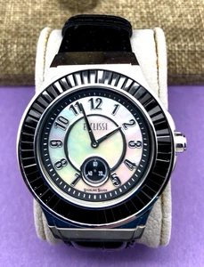 ECCLISSI MENS WOMENS STERLING SILVER MOP BLACK SPINEL WATCH THAILAND NIB - Picture 1 of 20