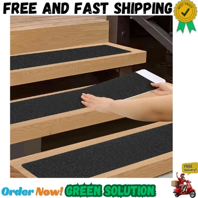 "Paquete de 5 peldaños antideslizantes para peldaños de madera de 6"" x 24"" An" Foto 1 de 4