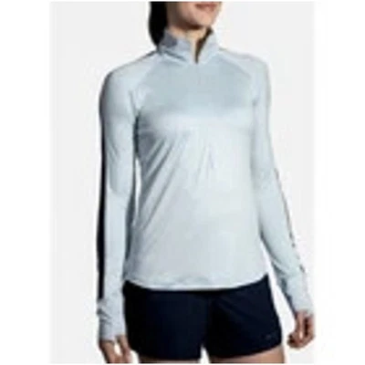 Brooks Dash 1/2 Zip Lightweight Blue Pullover Top, Activewear, Womens Sz L - Image 1 of 4
