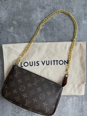 LOUIS VUITTON LV Monogram Canvas Pochette Pouch Shoulder Hand Bag Purse Clutch - Image 1 of 4