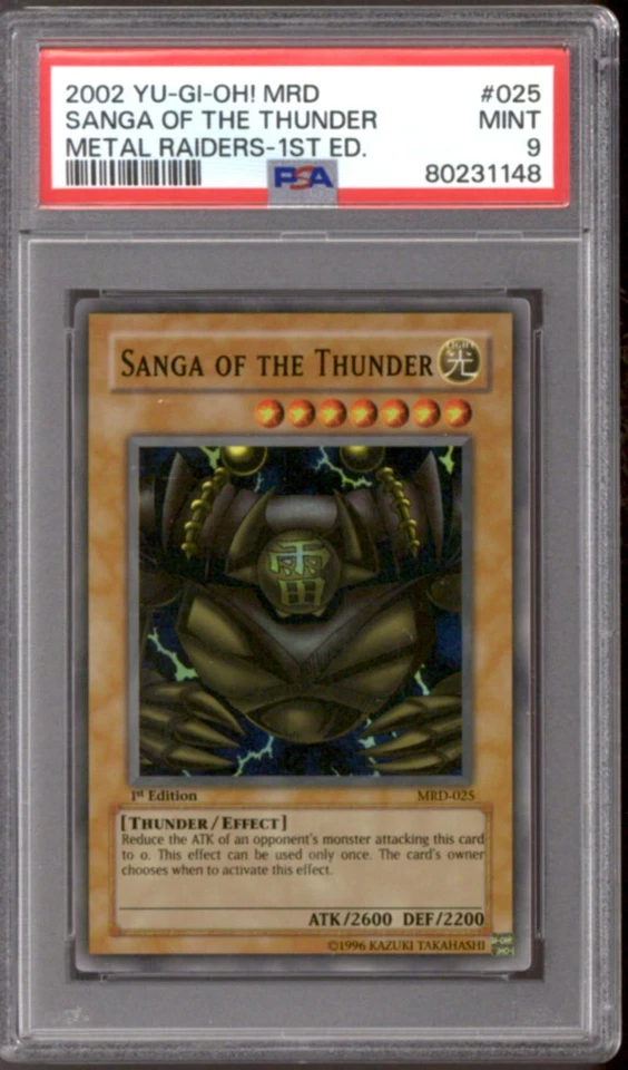 Yu-Gi-Oh Metal Raiders 1st Edition Sanga of The Thunder MRD-025 PSA 9 YuGiOh - Image 1 of 1