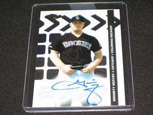 GARRETT GENTRY SIGNED AUTOGRAPHED TOPPS CERTIFIED AUTHENTIC BASEBALL ROOKIE CARD