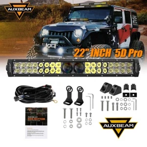 Barra de luz LED AUXBEAM 22" pulgadas 128W 5D-PRO punto lámpara de conducción inundación camión todo terreno ute - Imagen 1 de 12