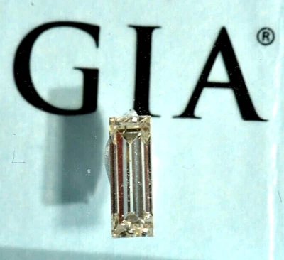 GIA Certified .38 ct. Rectangular Cut Natural Loose Diamond  J I1 Baguette - Image 1 of 4
