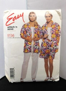 Stitch 'n Save 9156 Sewing pattern Misses' SHIRT TOP PANTS SHORTS size 16-22 UC - Picture 1 of 2