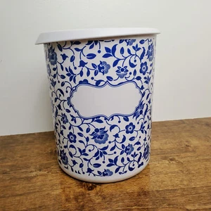 Tupperware White Floral One Touch Reminder Canister with Seal 2420 - Picture 1 of 9