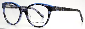 LUCKY BRAND VLBD243 Navy Havana Womens Semi Cat Eye Eyeglasses 50-17-140 B:43 - Picture 1 of 15
