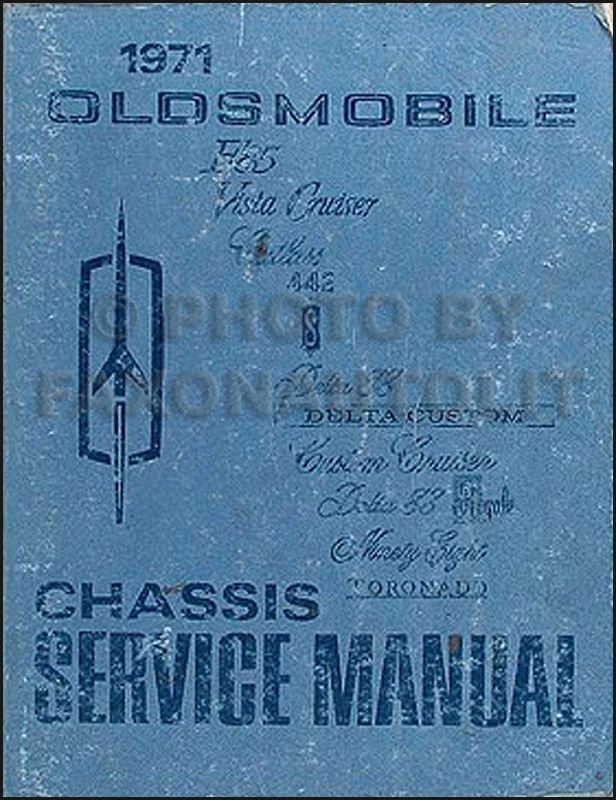 Manuale Di Servizio Oldsmobile 1971 442 Supreme Cutlass 88 98 Toronado - Immagine 1 di 1