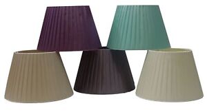 12" Satin Finish Pleated Light Shade Ceiling Table Lampshade Coloured & Neutral