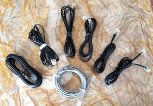 RJ11 ~ 6P2C Telephone Extension Phone Fax Cord Cable Line Wire 9 in to 9.5 feet - Picture 1 of 9