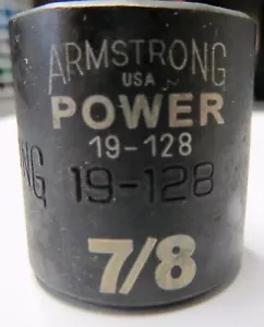 Armstrong 19-128 7/8" Power Socket 3/8" Drive 12 Point USA - Picture 1 of 2