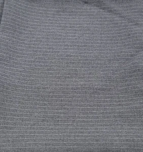 Gray W/ Thin White Stripes Striped Heavy Double Sided 106"x60" Yards Fabric - Picture 1 of 5