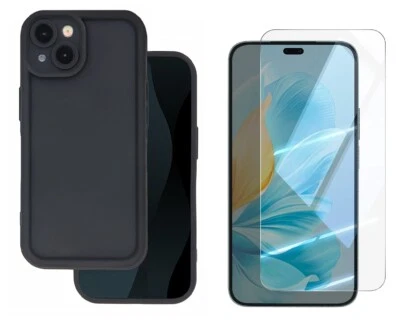 EF.GLOBE-TRADING Coque Etui Housse Silicone + Verre Trempé Film Vitre pour Honor 200