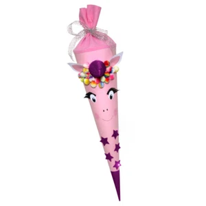 Schultüte Bastelset Einhorn Regenbogen, Zuckertüte für Kinder - Bild 1 von 2