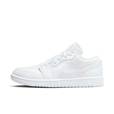 [DV0990-111] Womens Air Jordan RETRO 1 LOW TRIPLE WHITE (2022) - Image 1 of 4