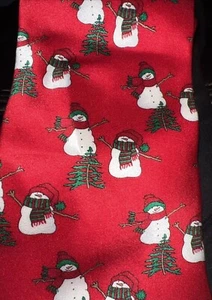 Snowman Men's Tie Silk Hallmark Holiday Traditions Inc. - Picture 1 of 14