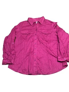 Coldwater Creek plus size 1XL 16W 18W lightweight pink white button up shirt - Picture 1 of 5