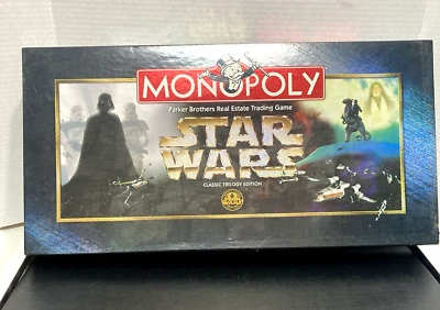 1997 Star Wars Classic Trilogy Edition Monopoly Board Game Open Box SEALED parts - Image 1 of 4