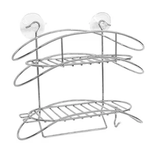 2 capas Cables de acero para baño Ducha Caddy Estante Esquina Baño Soporte de almacenamiento UKED - Imagen 1 de 3