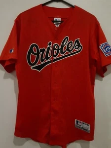 Majestic Shirt Baltimore Orioles #22 Medium Jersey Orange Buttoned Baseball - Picture 1 of 17