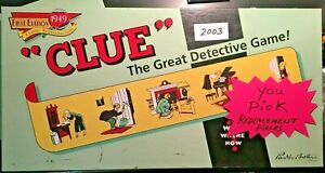 Clue 2003 ROOM LOCATION CARDS You Pick Game Replacement Piece / Part / Card