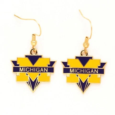 Michigan Wolverines Earrings FREE SHIPPING Cover