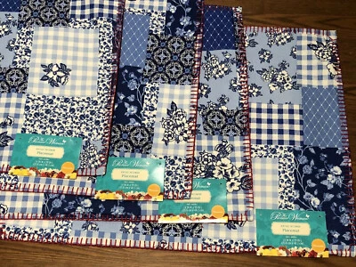 4 New Pioneer Woman Heritage Patchwork Placemats Country Farmhouse Reversible - Image 1 of 4