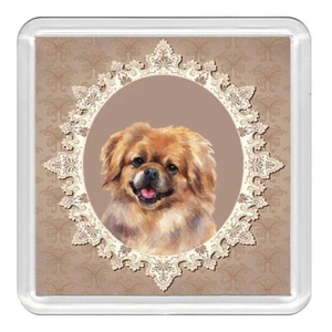 Tibetan Spaniel Dog Acrylic Coaster Novelty Drink Cup Mat Great Gift - Picture 1 of 1