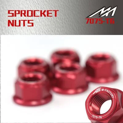 Tuerca de piñón trasera M10 roja para Yamaha FZ07 MT07 Tracer 15-20 19 18 17 16 Foto 1 de 3